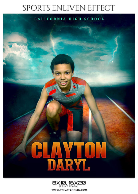 CLAYTON DARYL-ATHLETICS- SPORTS ENLIVEN EFFECTS - Photography Photoshop Template