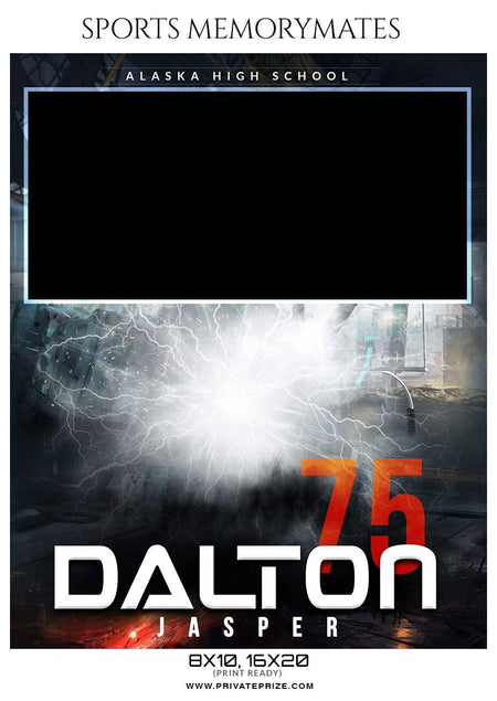 Dalton Jasper - Football Memory Mate Photoshop Template - PrivatePrize - Photography Templates