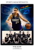 Daniel Jack Basketball Sports Memory Mates Photography Template - Photography Photoshop Template