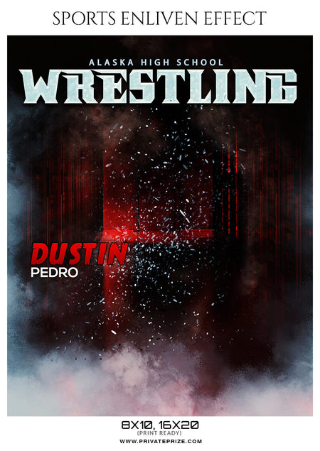 DUSTIN PEDRO-WRESTLING- SPORTS ENLIVEN EFFECT - Photography Photoshop Template