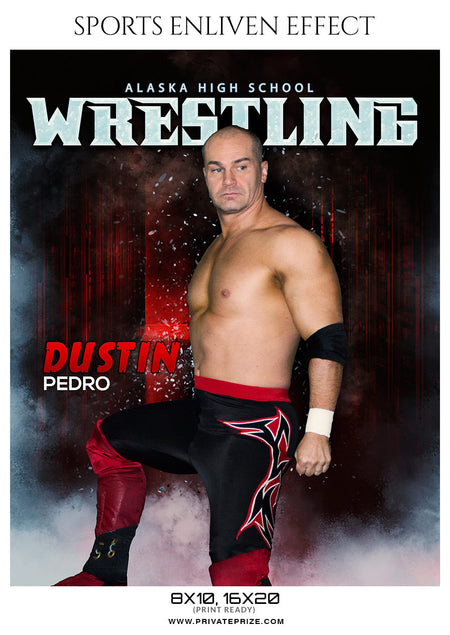 DUSTIN PEDRO-WRESTLING- SPORTS ENLIVEN EFFECT - Photography Photoshop Template