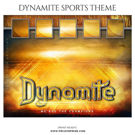 Dynamite - Football Themed Sports Photography Template - PrivatePrize - Photography Templates