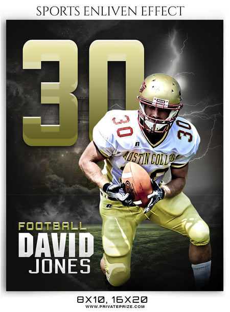 David Jones Football Sports Photography- Enliven Effects - Photography Photoshop Template