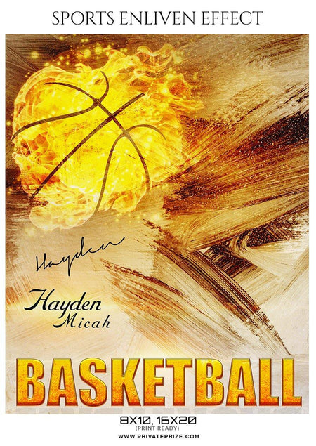 Hayden Micah - Basketball Sports Enliven Effect Photography Template - PrivatePrize - Photography Templates