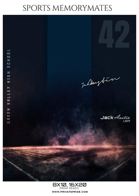 Jack Austin - Football Memory Mate Photoshop Template - PrivatePrize - Photography Templates