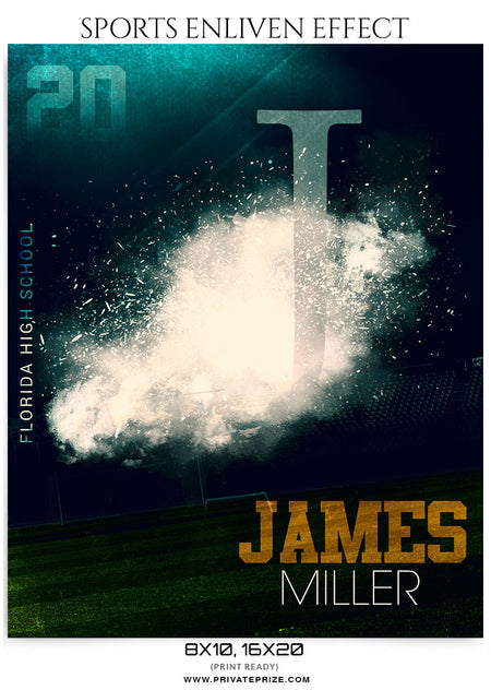 James Miller Football-Sports Enliven Effect - Photography Photoshop Template