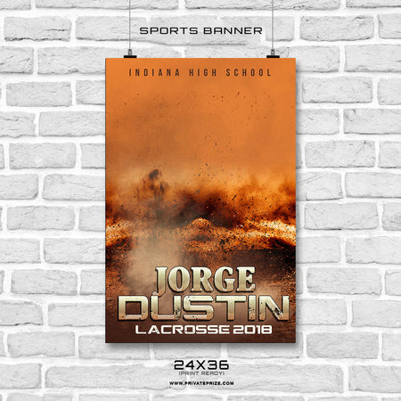 Jorge Dustin Lacrosse Sports Banner Photoshop Template - Photography Photoshop Template