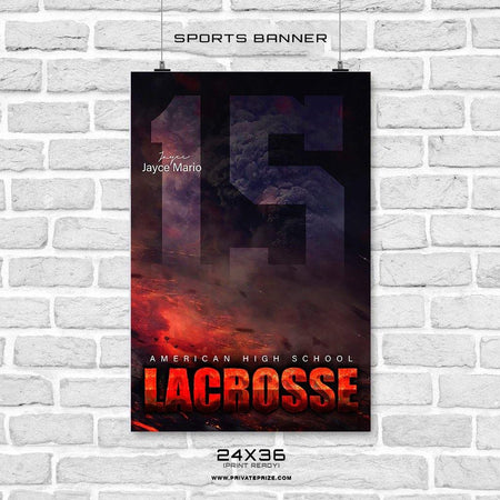 Jayce Mario Lacrosse Sports Banner Photoshop Template - PrivatePrize - Photography Templates