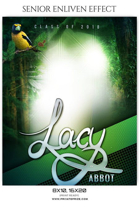 LACY ABBOT - SENIOR ENLIVEN EFFECT - Photography Photoshop Template