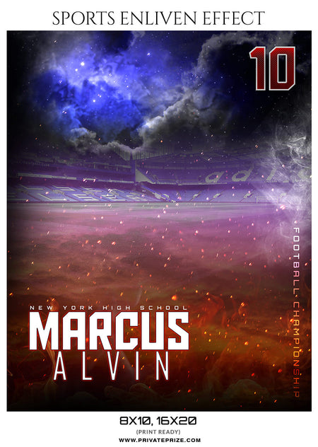 MARCUS-ALVIN-FOOTBALL- SPORTS ENLIVEN EFFECTS - Photography Photoshop Template