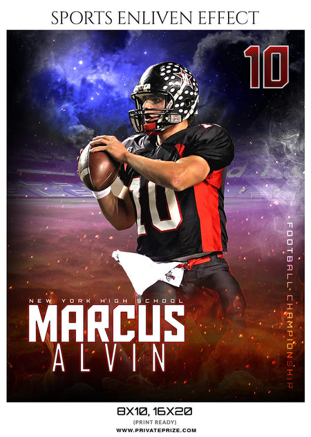 MARCUS-ALVIN-FOOTBALL- SPORTS ENLIVEN EFFECTS - Photography Photoshop Template