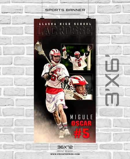 Migule Oscar - Lacrosse Sports Banner Photoshop Template - Photography Photoshop Template