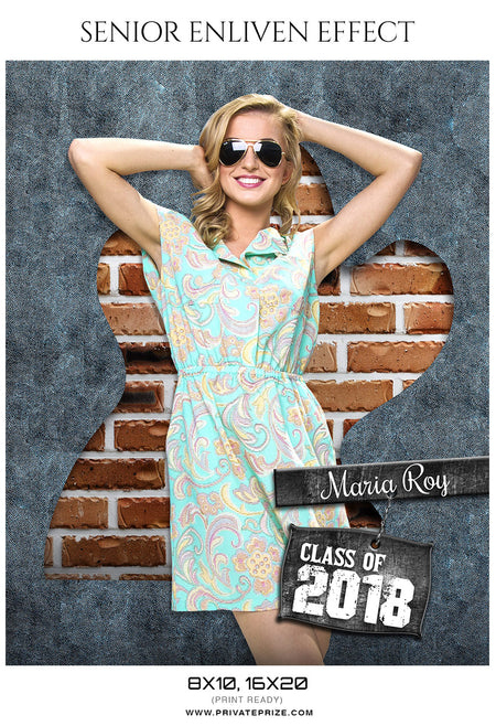 Maria Roy - Senior Enliven Effect Photography Template - Photography Photoshop Template