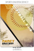 Nancy Grayson - Softball Sports Enliven Effects Photography Template - Photography Photoshop Template