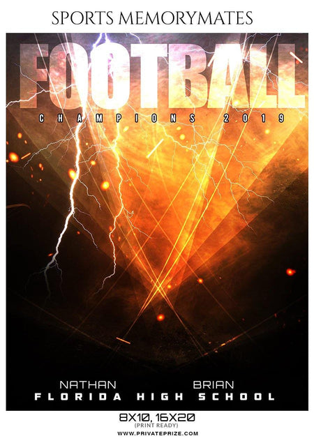 Nathan Brain - Football Memory Mate Photoshop Template - PrivatePrize - Photography Templates