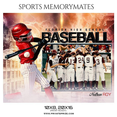 Nathan Roy - Baseball Memory Mate Photoshop Template - PrivatePrize - Photography Templates