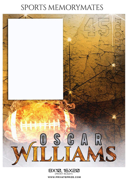 Oscar Williams - Football Memory Mate Photoshop Template - PrivatePrize - Photography Templates