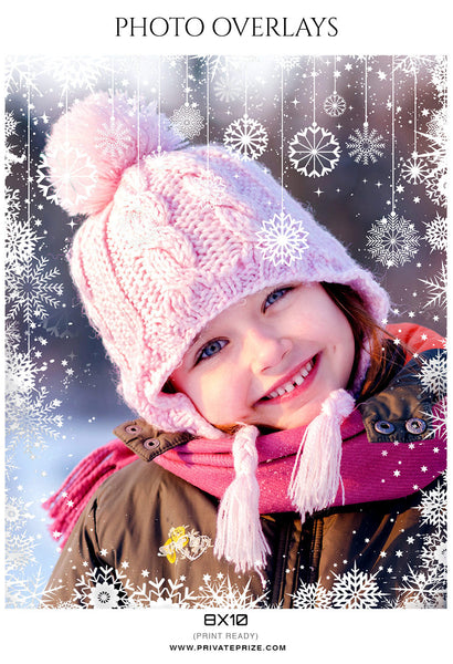 Christmas Snowflake Overlay - Photography Photoshop Template