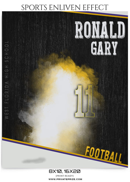 Ronald Gary Football-Sports Enliven Effect - Photography Photoshop Template