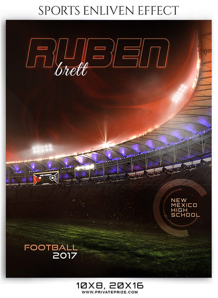 Ruben Brett Football Sports Photography- Enliven Effects - Photography Photoshop Template