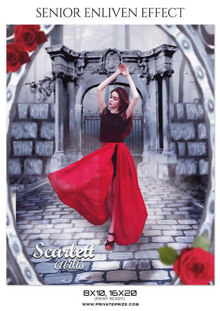 SCARLETT CURTIS- SENIOR ENLIVEN EFFECT - Photography Photoshop Template