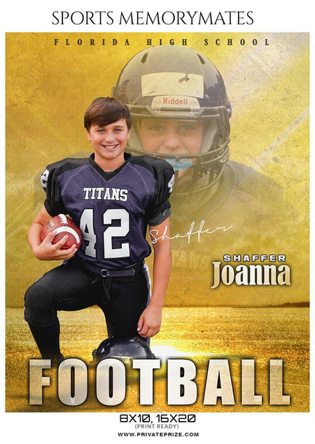 Shaffer Joanna - Football Memory Mate Photoshop Template - PrivatePrize - Photography Templates