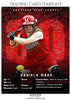 Trading Card Softball Sports Photoshop Template - PrivatePrize - Photography Templates