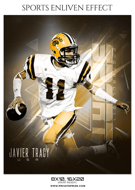 Javier Tracy Football Sports Photography - Enliven Effects - Photography Photoshop Template