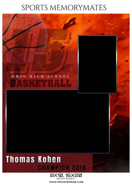 Thomas Kohen - Basketball Memory Mate Photoshop Template - PrivatePrize - Photography Templates