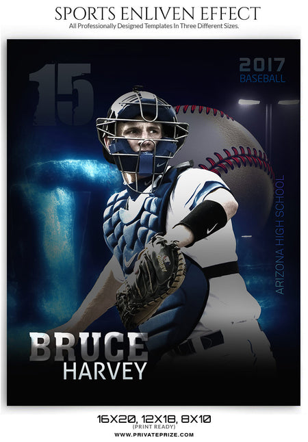 Bruce Harvey Football Enliven Effect - Photography Photoshop Template