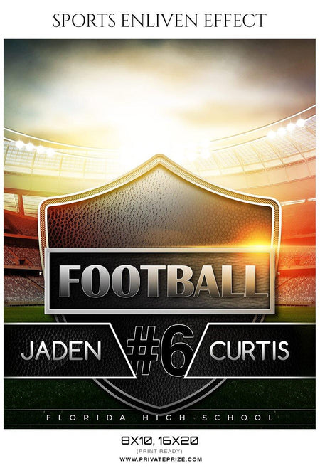 Jaden Curtis - Football Sports Enliven Effect Photography Template - PrivatePrize - Photography Templates