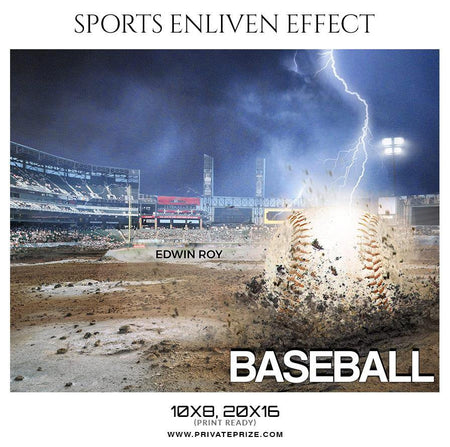 Edwin Roy - Baseball Sports Enliven Effect Photography Template - PrivatePrize - Photography Templates