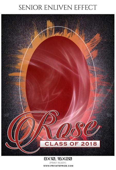 Rose - Senior Enliven Effect Photography Template - Photography Photoshop Template