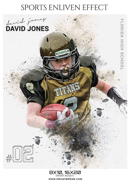 David Jones - Football Sports Enliven Effects Photography Template - PrivatePrize - Photography Templates