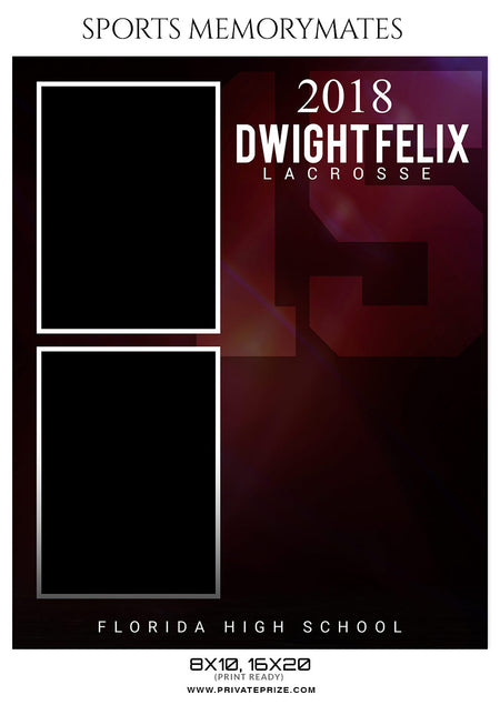 Dwight felix - Lacrosse Memory Mate Photography Template - Photography Photoshop Template