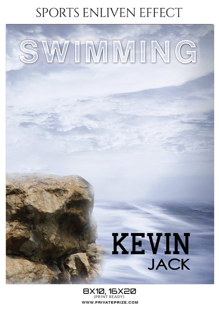 KEVIN JACK-SWIMMING- SPORTS ENLIVEN EFFECT - Photography Photoshop Template