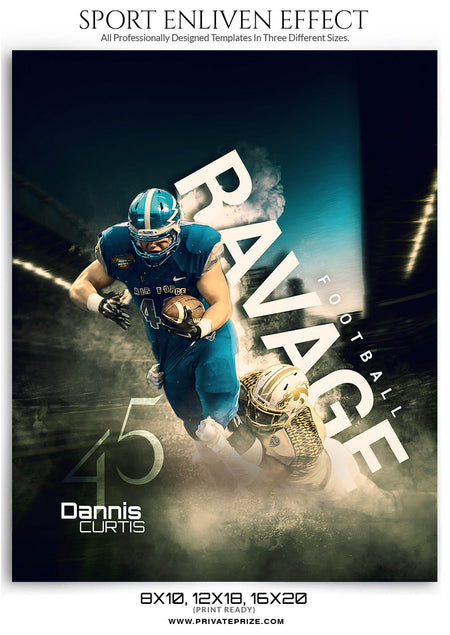 Dannis Curtis- Sports Photography Template-Enliven Effects - Photography Photoshop Template