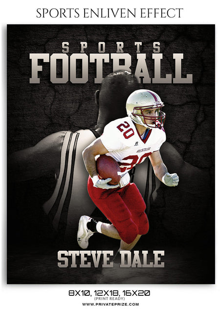 Steve Dale Football- Enliven Effects - Photography Photoshop Template